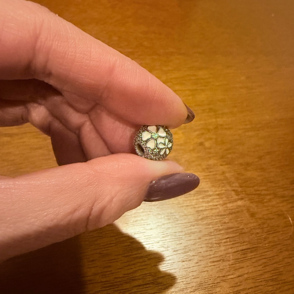 Authentic Pandora Charm - RETIRED Poetic Blooms, Mixed Enamels